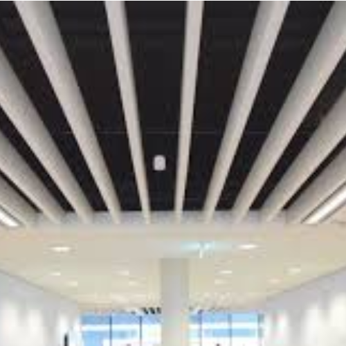 Baffle Ceiling With Light